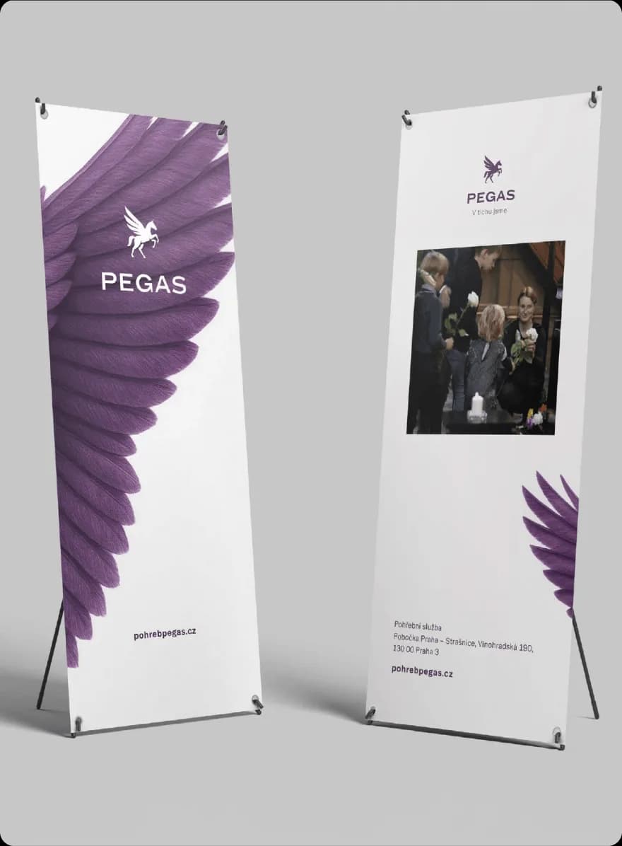 Dva roll-up bannery PEGAS