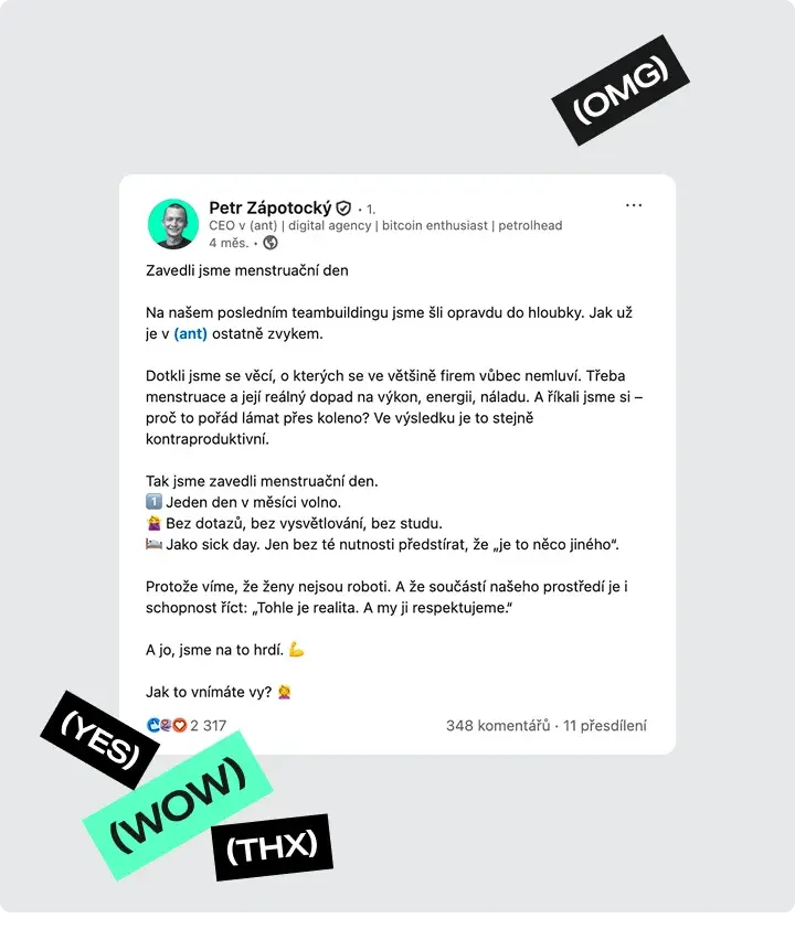 Příspěvek ze sociálních sítí